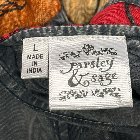 Parsley & Sage Womens Sleeveless Patchwork Vest tunic L 100%‎ Cotton long line - Picture 5 of 16